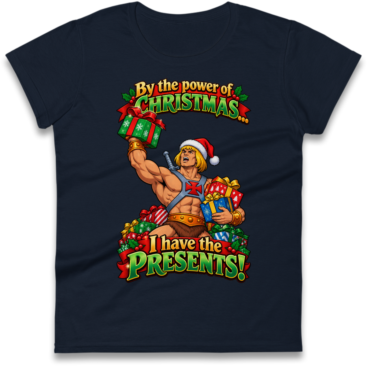 He Man Christmas Ladies T-Shirt