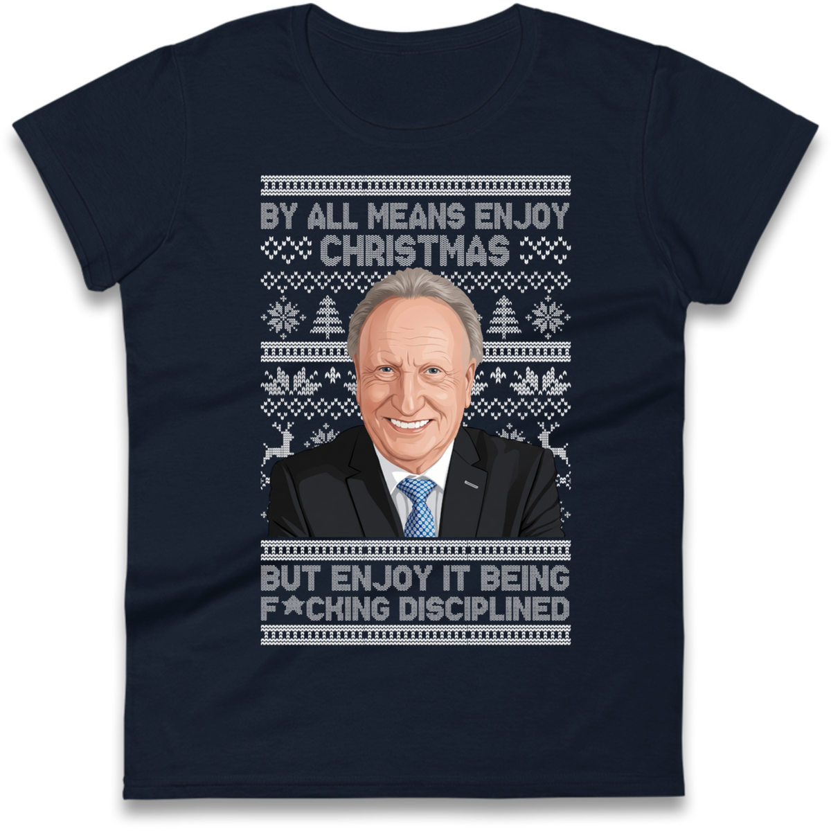 Neil Warnock Christmas Ladies T-Shirt