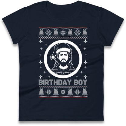 Jesus Birthday Christmas Ladies T-Shirt