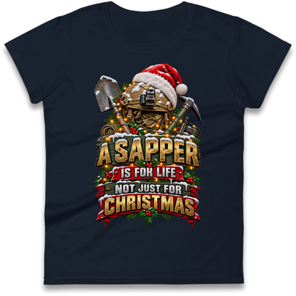 Royal Engineers Sappers Christmas Ladies T-Shirt