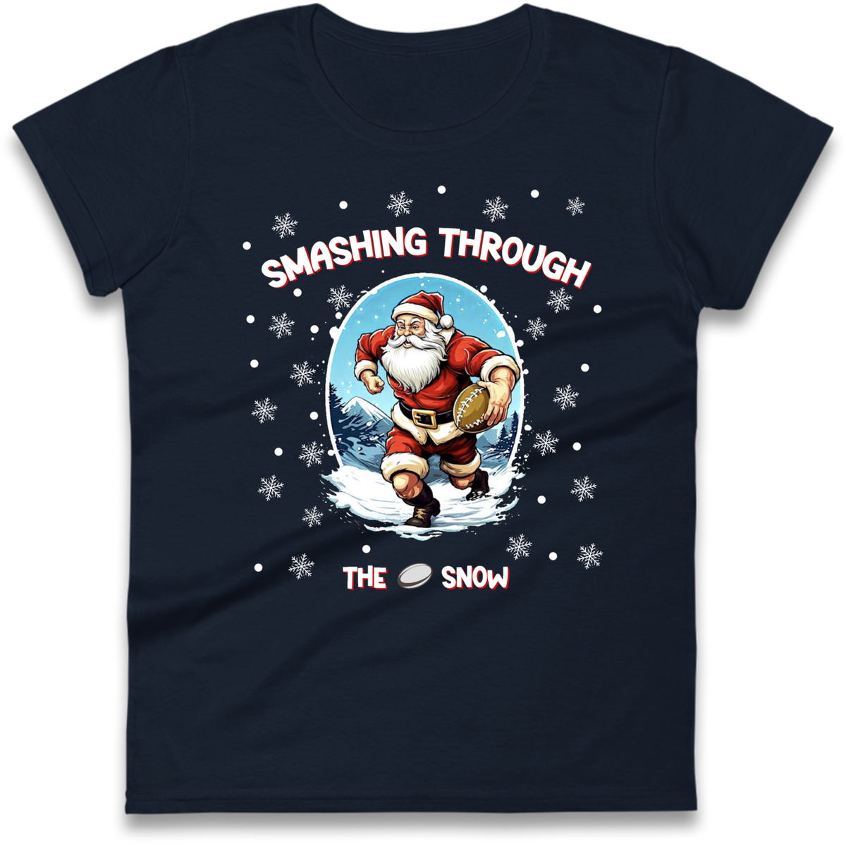 Rugby Santa Clothing Ladies T-Shirt