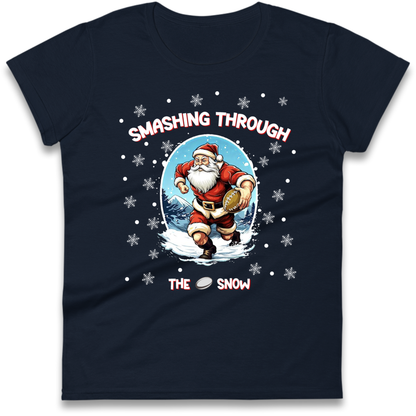 Rugby Santa Clothing Ladies T-Shirt