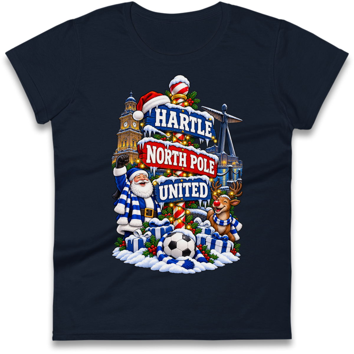 Hartlepool Christmas Ladies T-Shirt