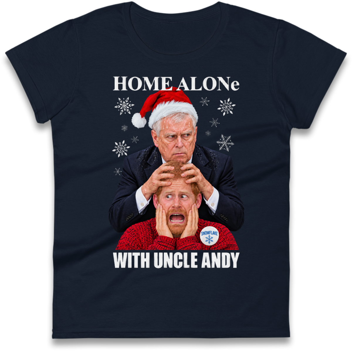 Home Alone Prince Harry Andrew Christmas Ladies T-Shirt