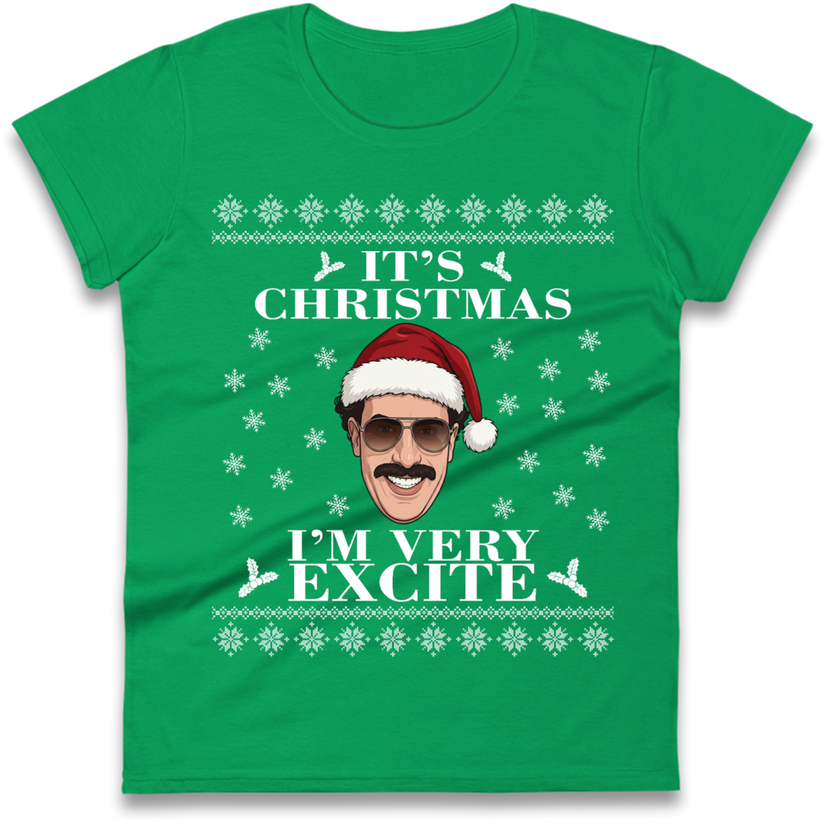 I Very Excite Christmas Ladies T-Shirt