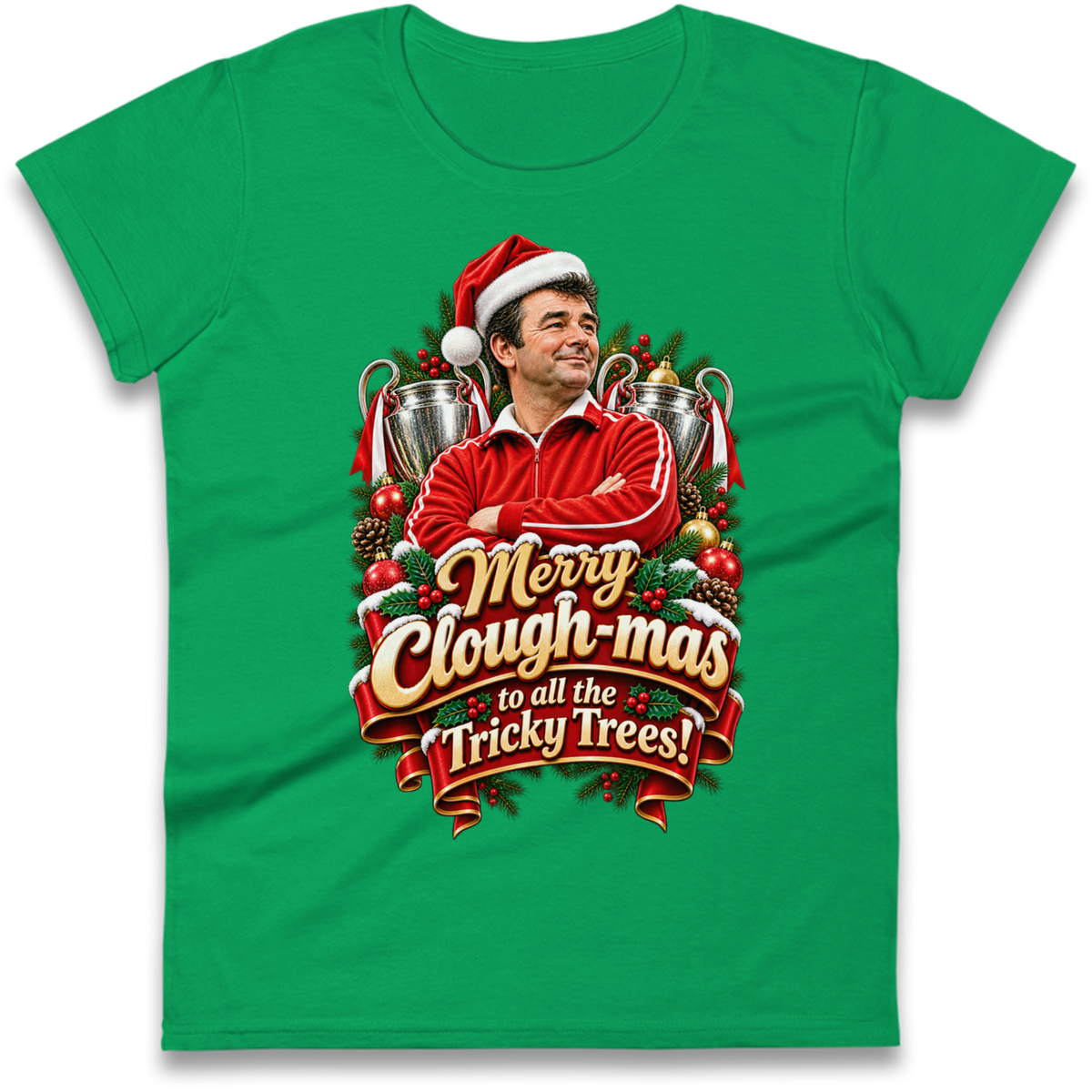 Nottm Forest Football Christmas Ladies T-Shirt