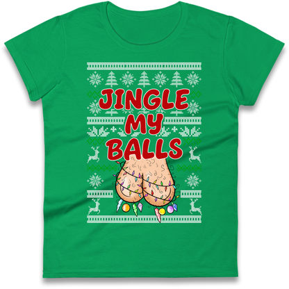 Jingle Balls Ladies T-Shirt