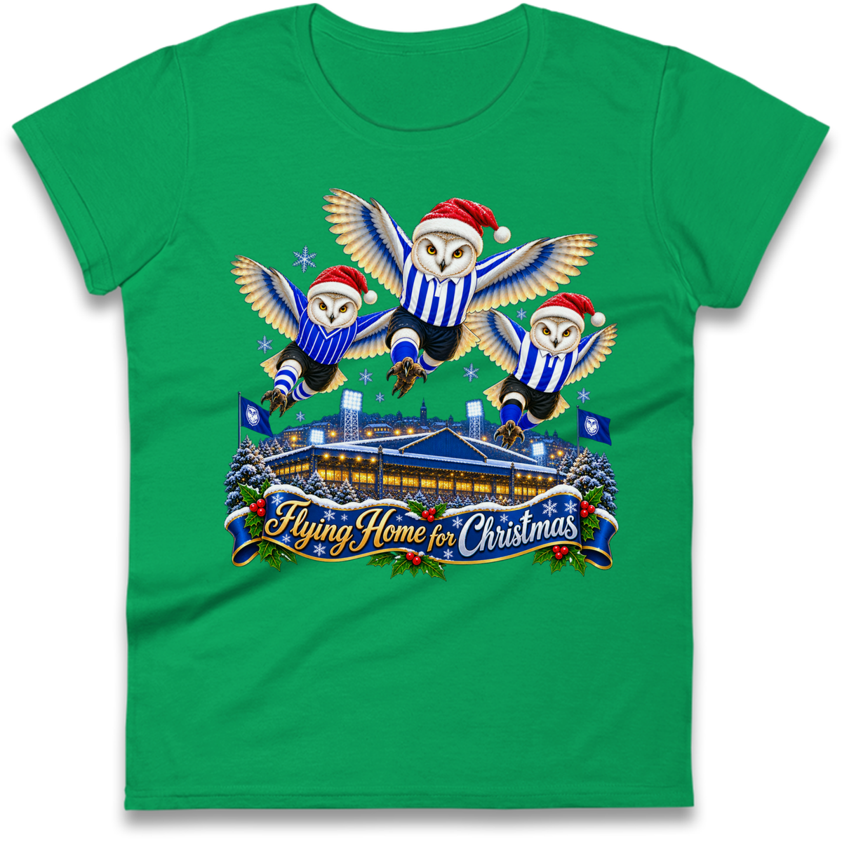 Sheff Wed Christmas Ladies T-Shirt