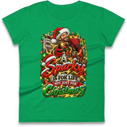 Sparky Christmas Ladies T-Shirt