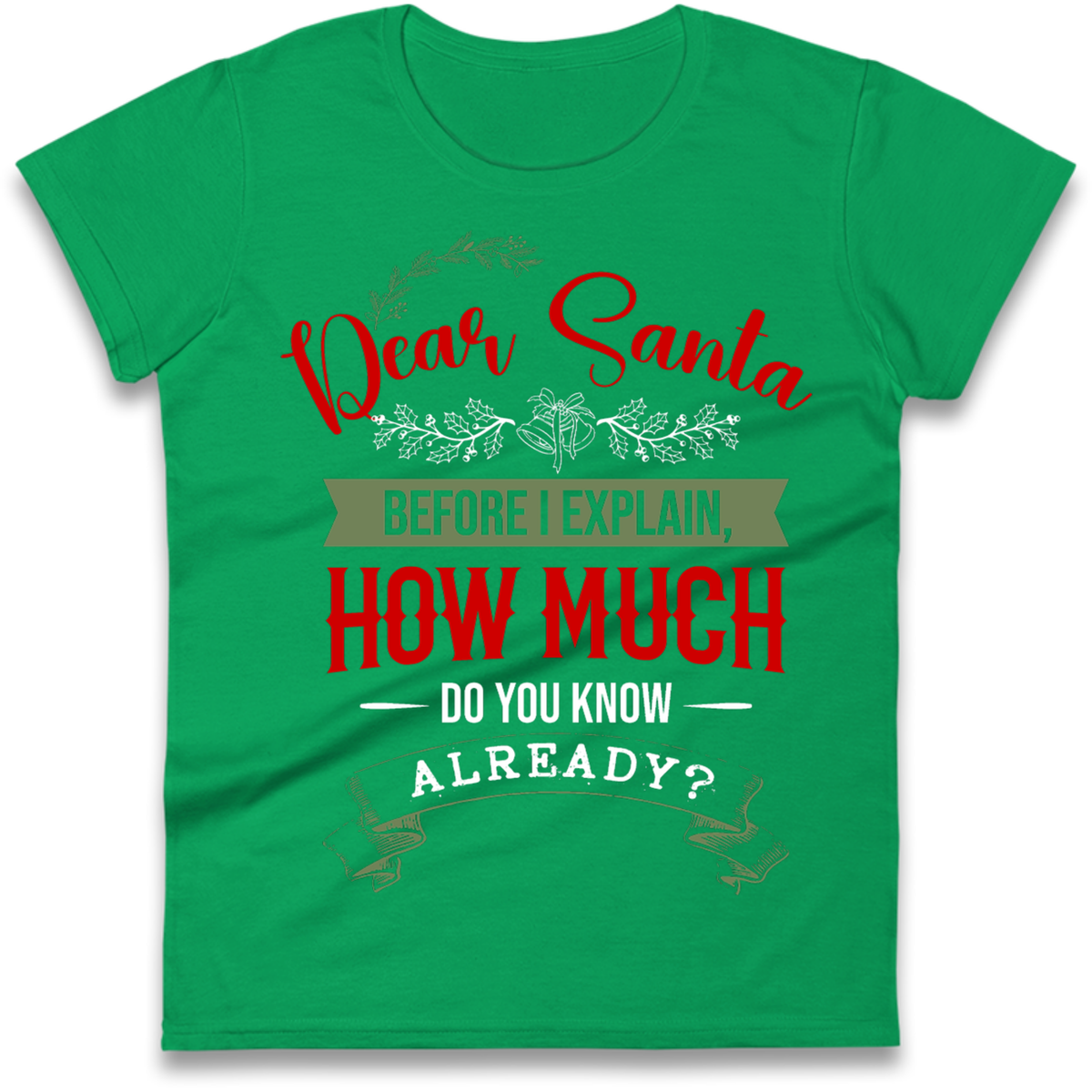 naughty christmas outfit Ladies T-Shirt
