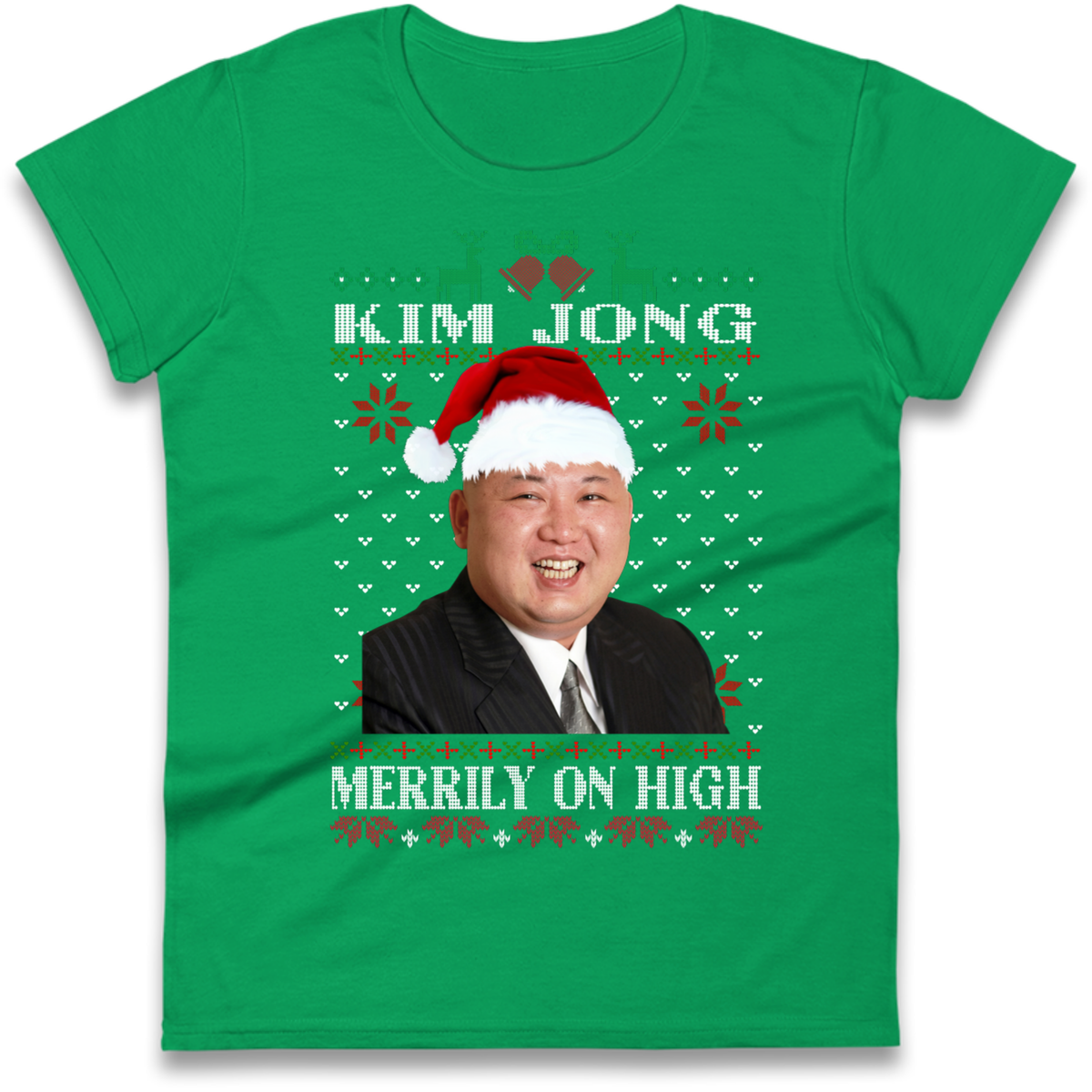 Kim Jong Christmas Ladies T-Shirt