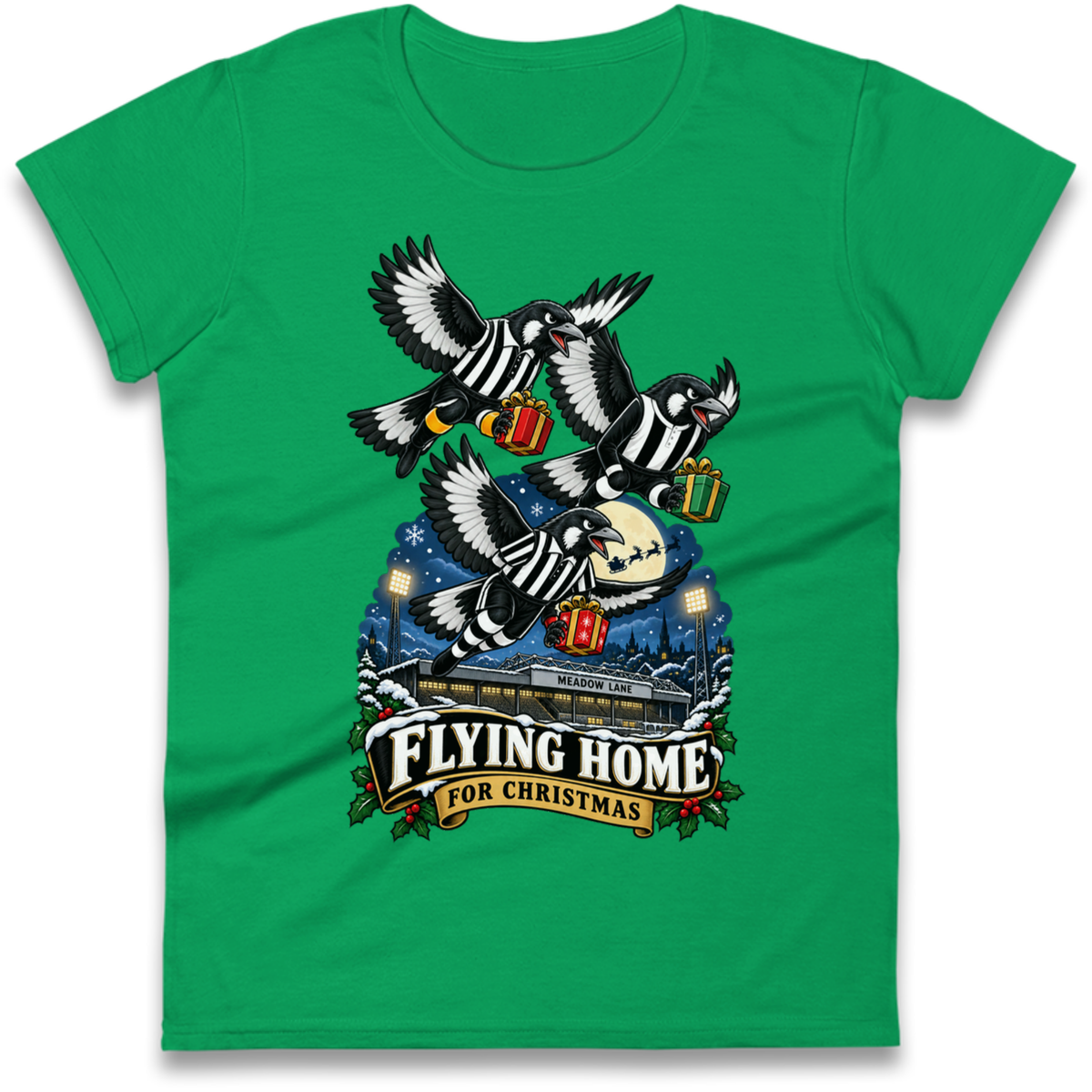 Notts County FC Christmas Ladies T-Shirt