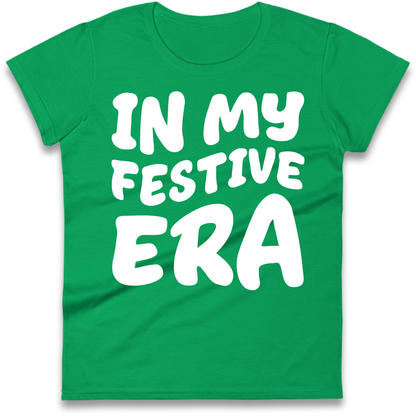 Modern Christmas Slogan Ladies T-Shirt