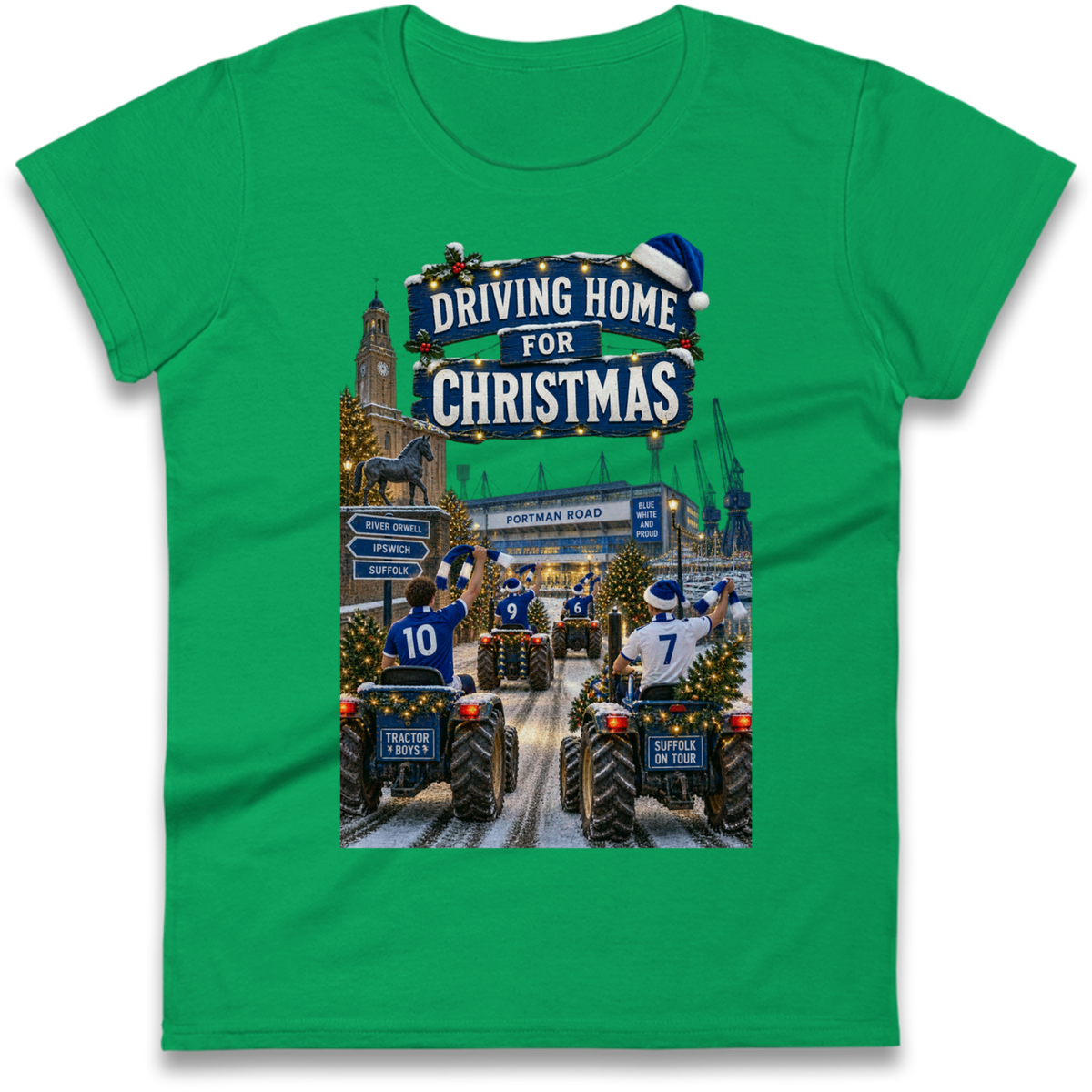 Ipswich Town Christmas Ladies T-Shirt
