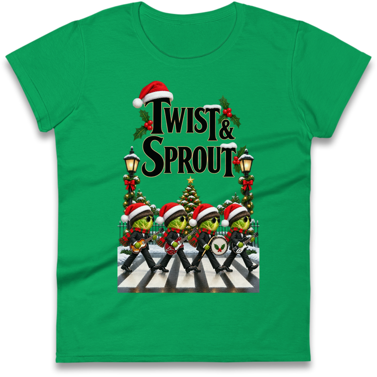 The Beatles Christmas Ladies T-Shirt