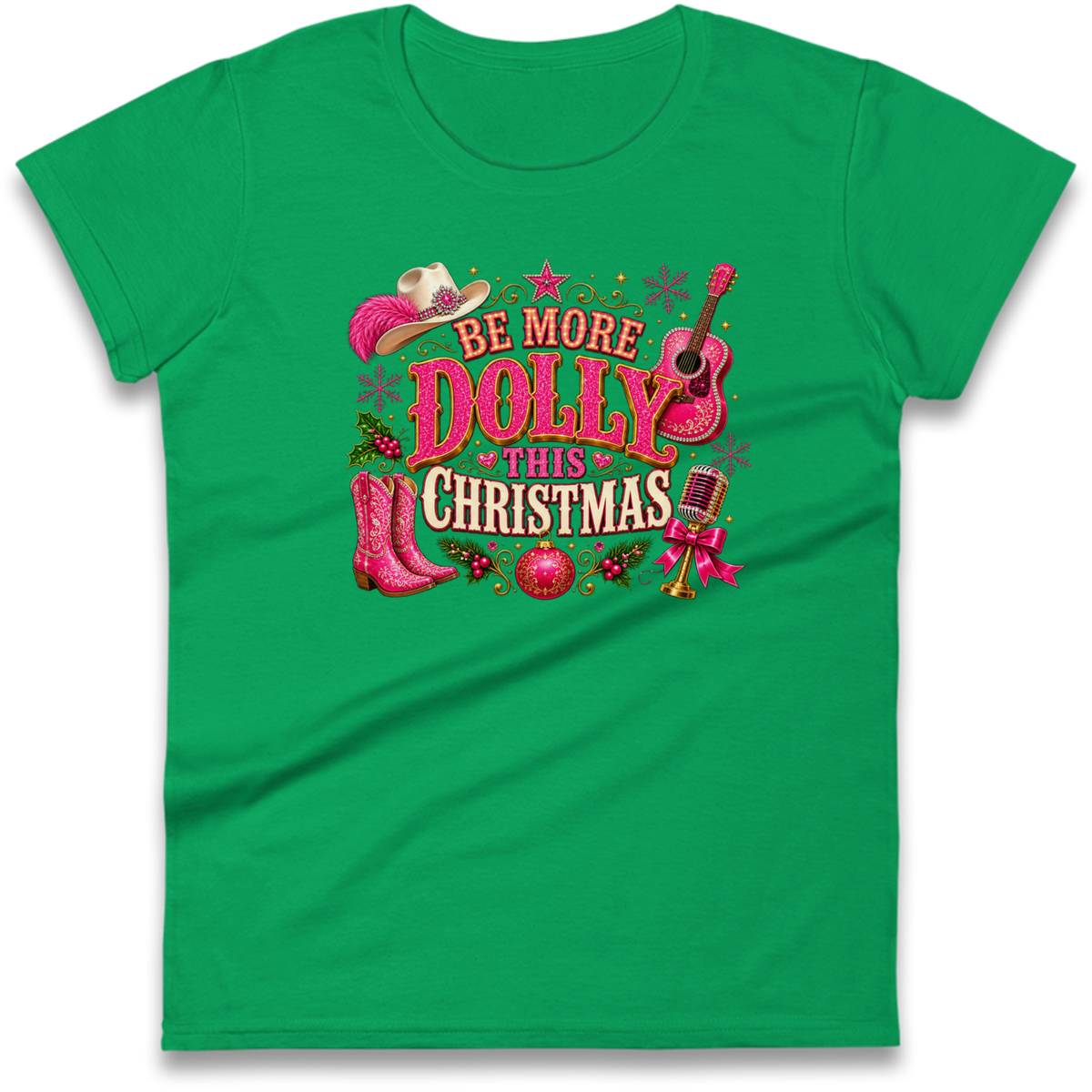 Dolly Parton Christmas Ladies T-Shirt