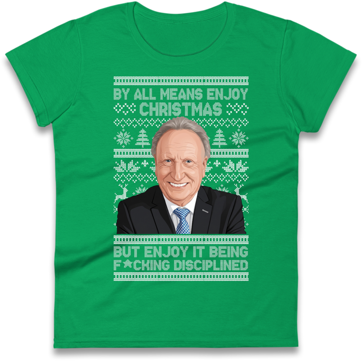 Neil Warnock Christmas Ladies T-Shirt