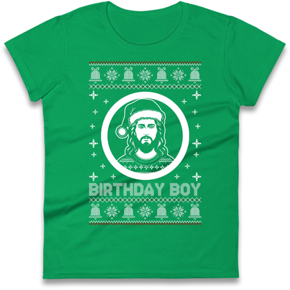 Jesus Birthday Christmas Ladies T-Shirt
