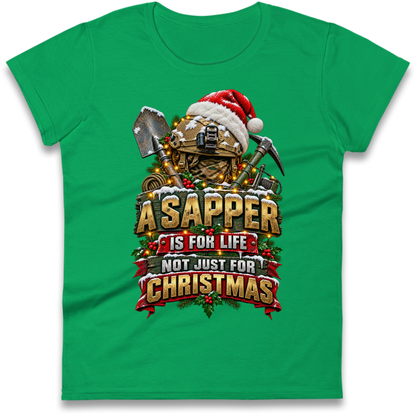 Royal Engineers Sappers Christmas Ladies T-Shirt