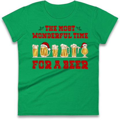 Festive Pint Graphic Ladies T-Shirt