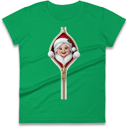 Mrs Claus Outfit Ladies T-Shirt