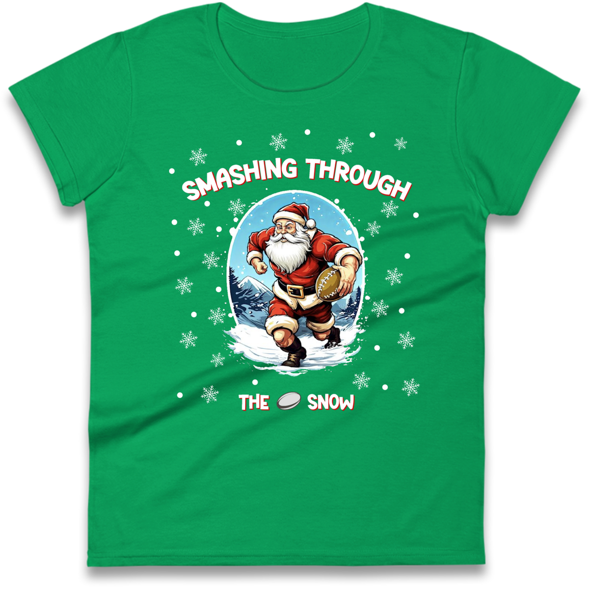 Rugby Santa Clothing Ladies T-Shirt