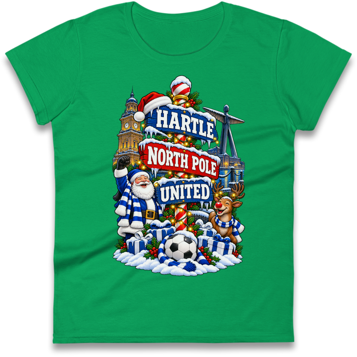 Hartlepool Christmas Ladies T-Shirt