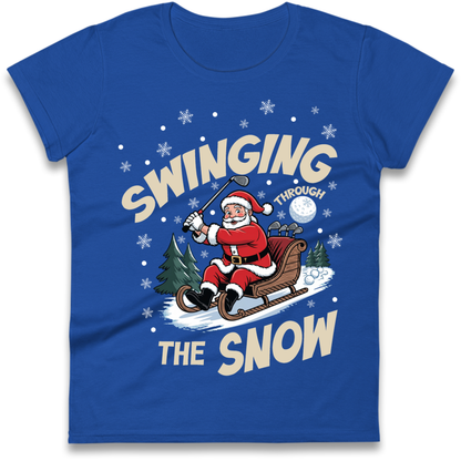Christmas Golf Ladies T-Shirt
