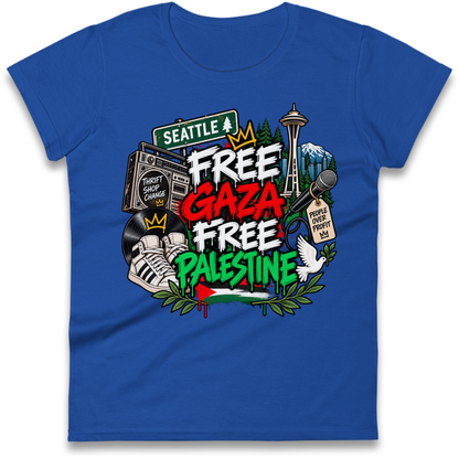 Macklemore Ed Sheeran Tour Palestine Ladies T-Shirt