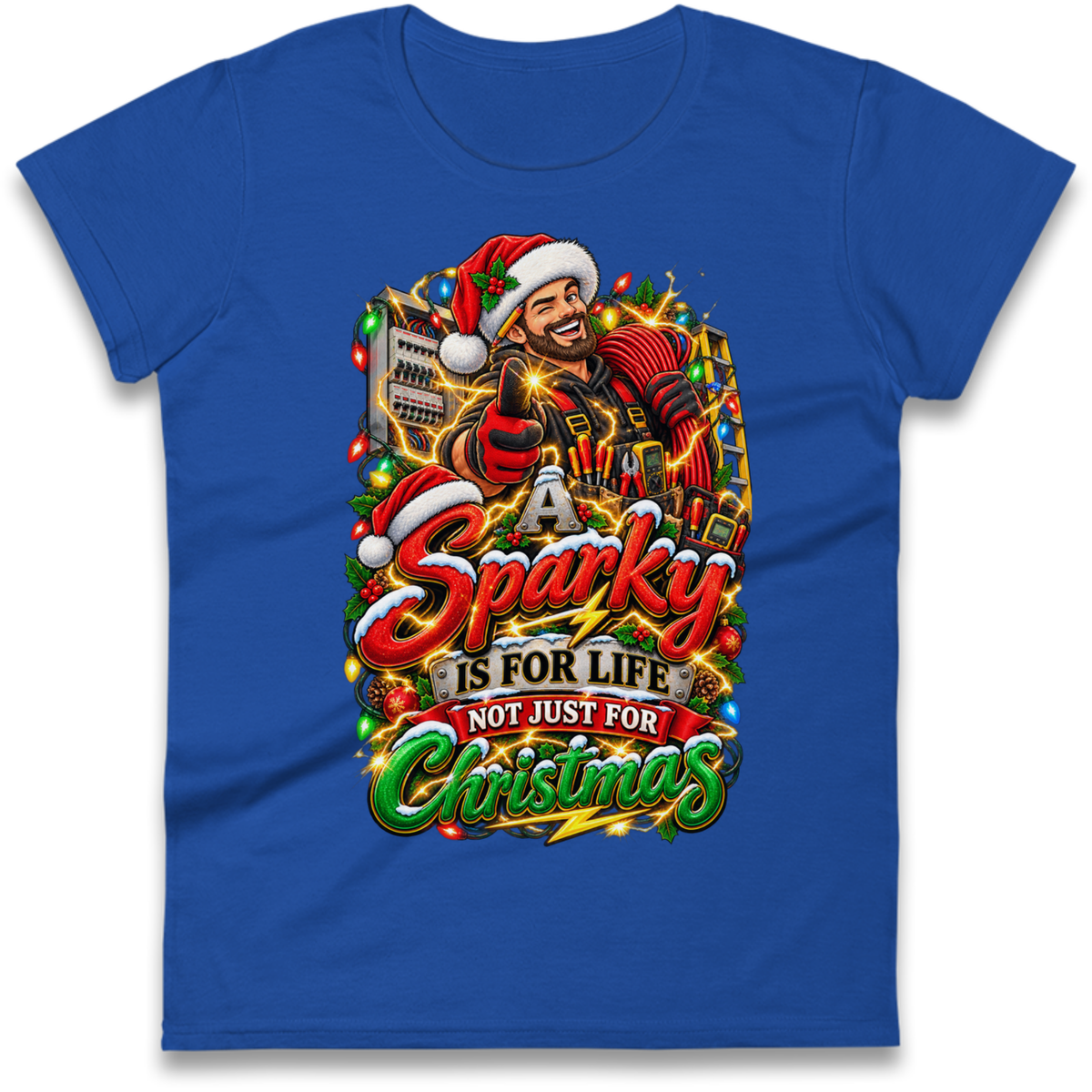 Sparky Christmas Ladies T-Shirt