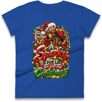 Sparky Christmas Ladies T-Shirt