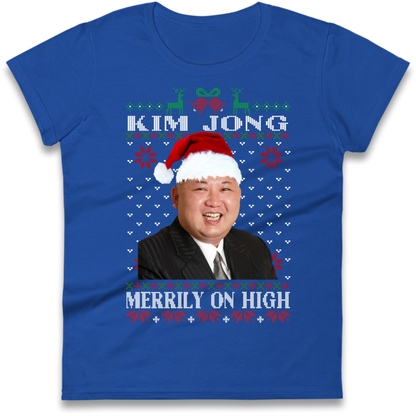 Kim Jong Christmas Ladies T-Shirt