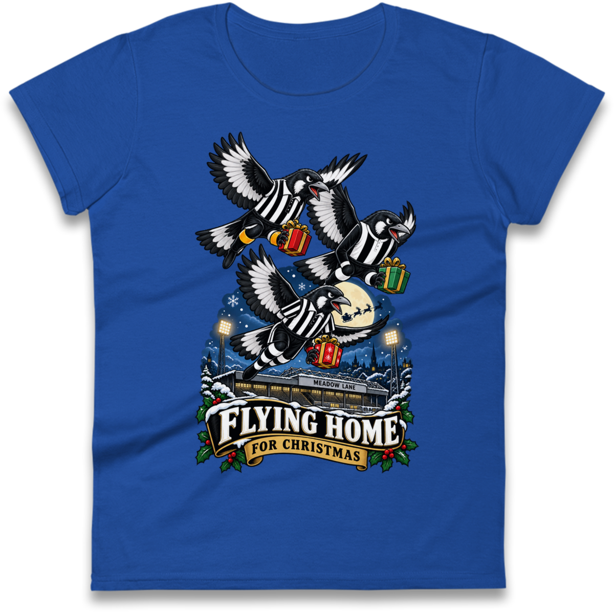 Notts County FC Christmas Ladies T-Shirt