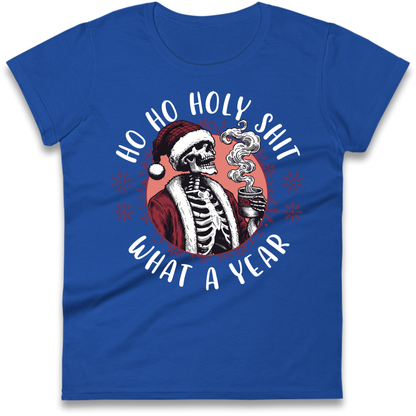 HO HO Holy Santa Ladies T-Shirt