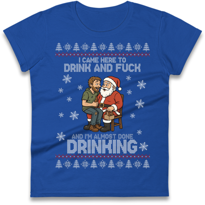 Rude Santa Graphic Ladies T-Shirt