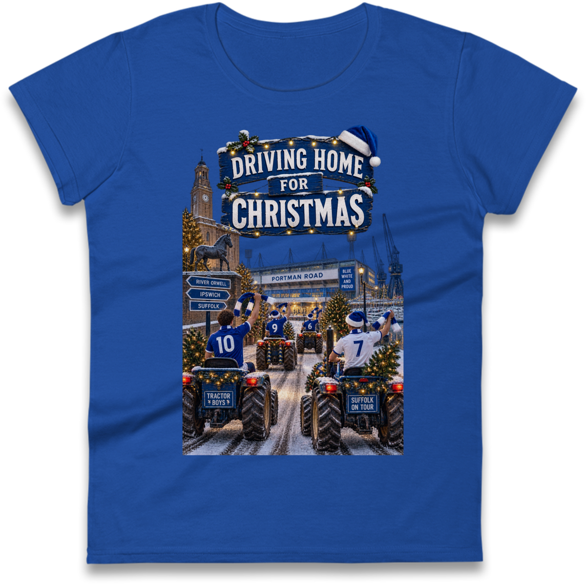 Ipswich Town Christmas Ladies T-Shirt