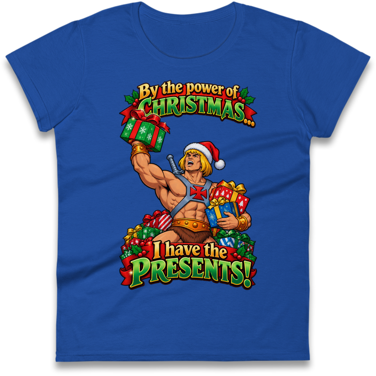 He Man Christmas Ladies T-Shirt