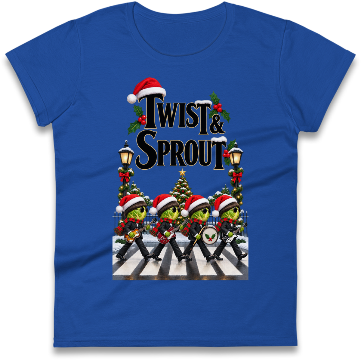 The Beatles Christmas Ladies T-Shirt