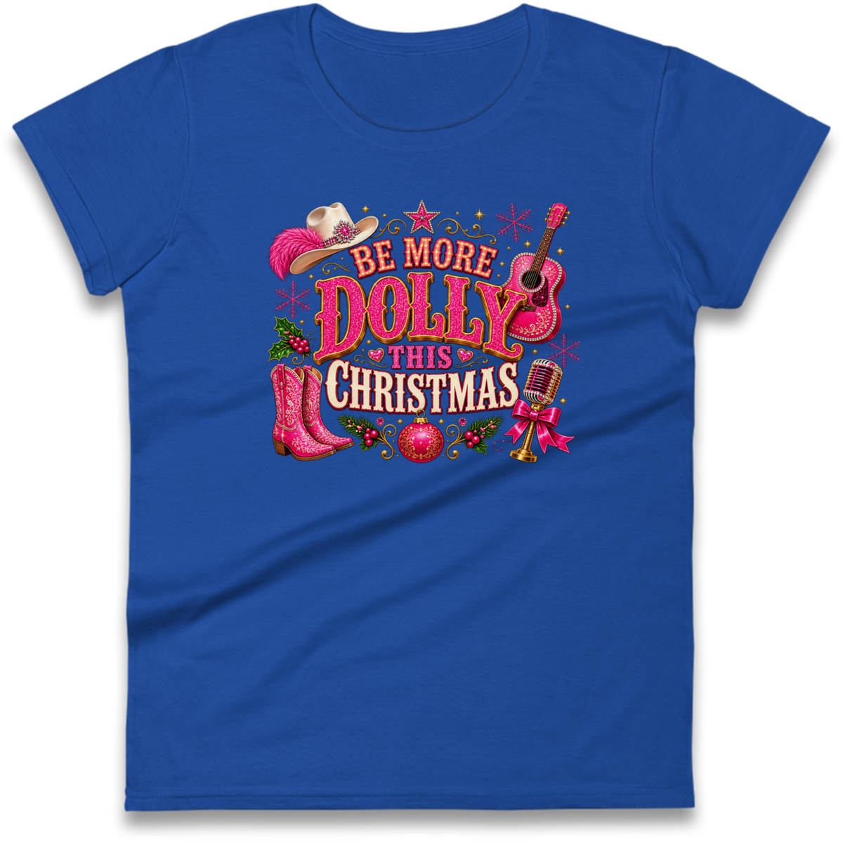 Dolly Parton Christmas Ladies T-Shirt