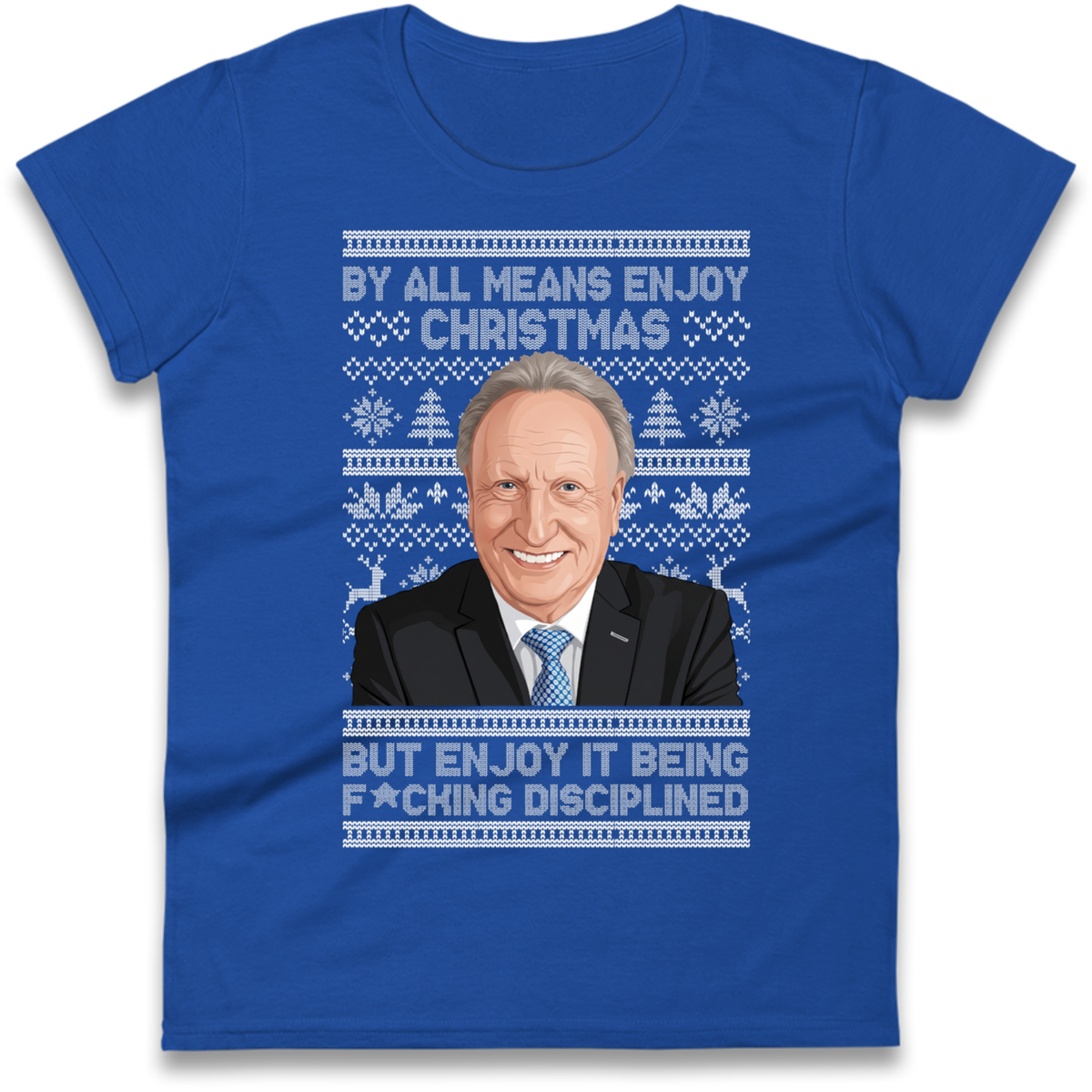 Neil Warnock Christmas Ladies T-Shirt