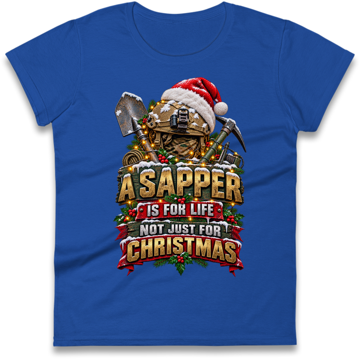 Royal Engineers Sappers Christmas Ladies T-Shirt