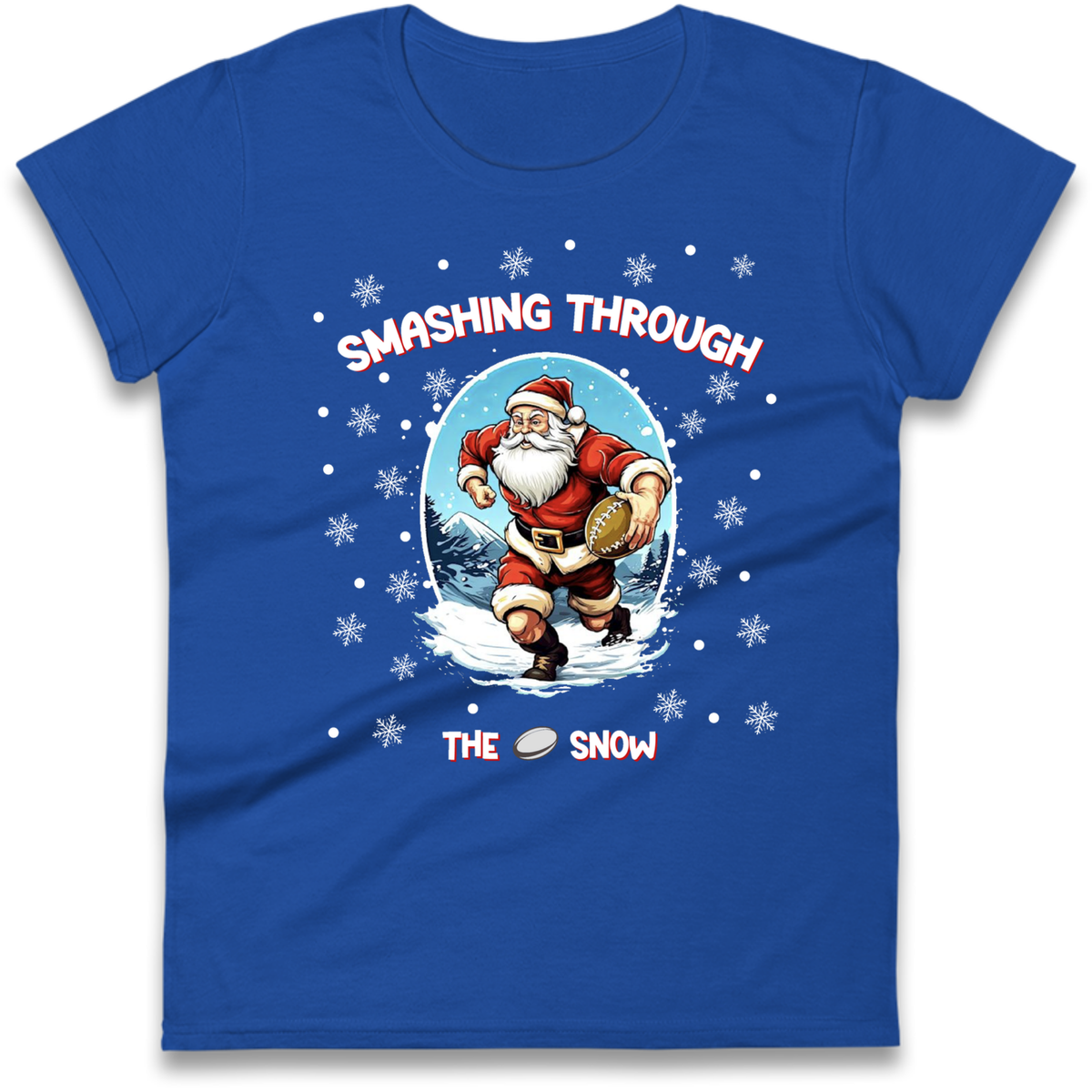 Rugby Santa Clothing Ladies T-Shirt