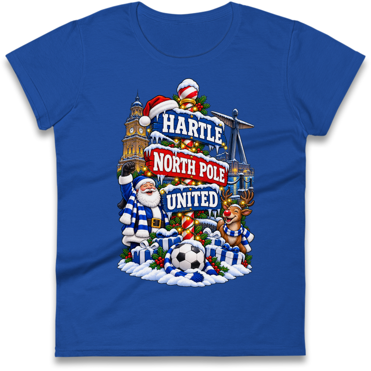 Hartlepool Christmas Ladies T-Shirt