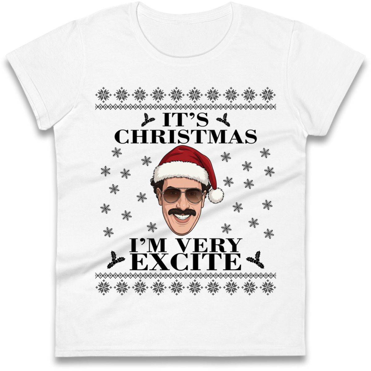 I Very Excite Christmas Ladies T-Shirt