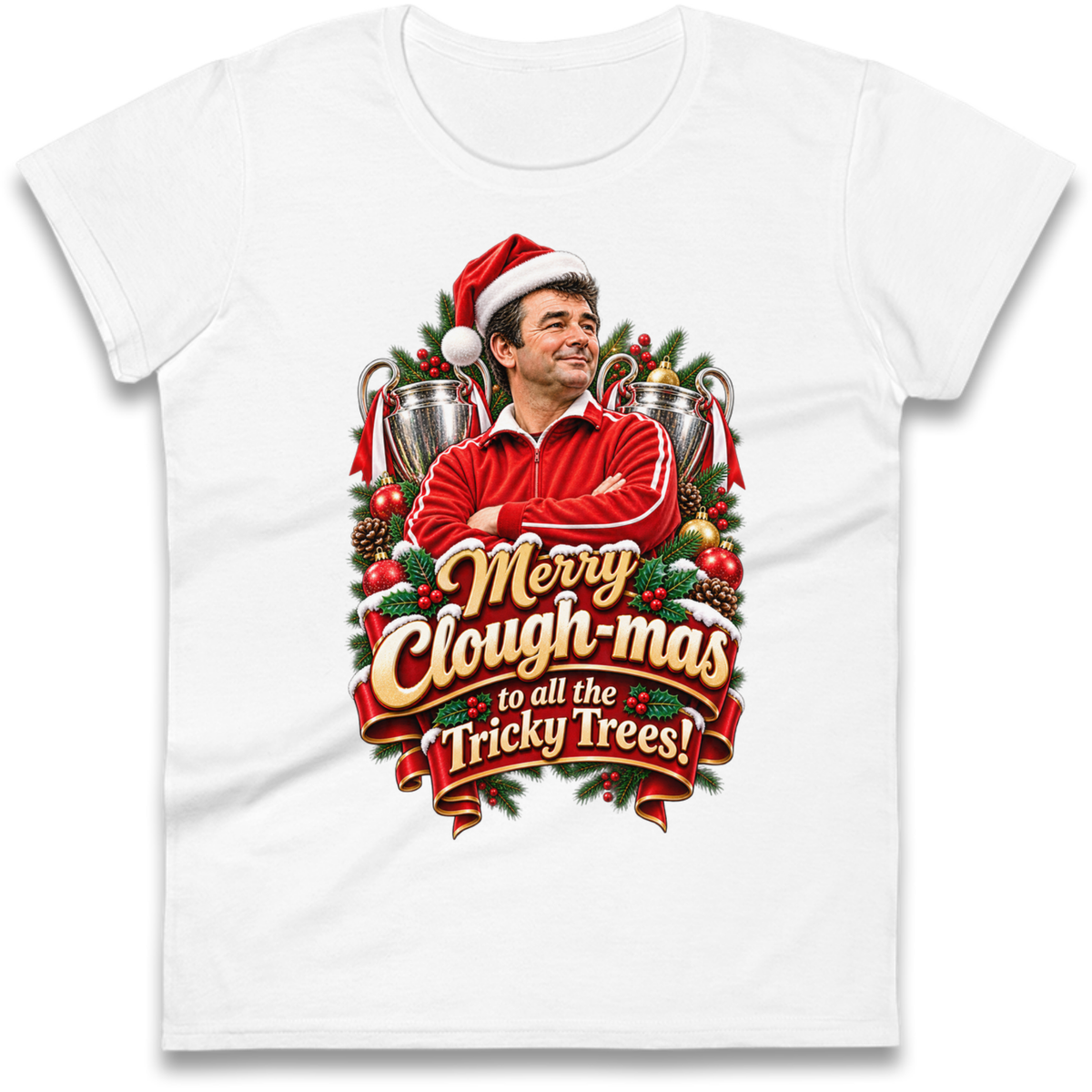 Nottm Forest Football Christmas Ladies T-Shirt