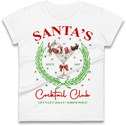 Cocktail Lover Christmas Ladies T-Shirt