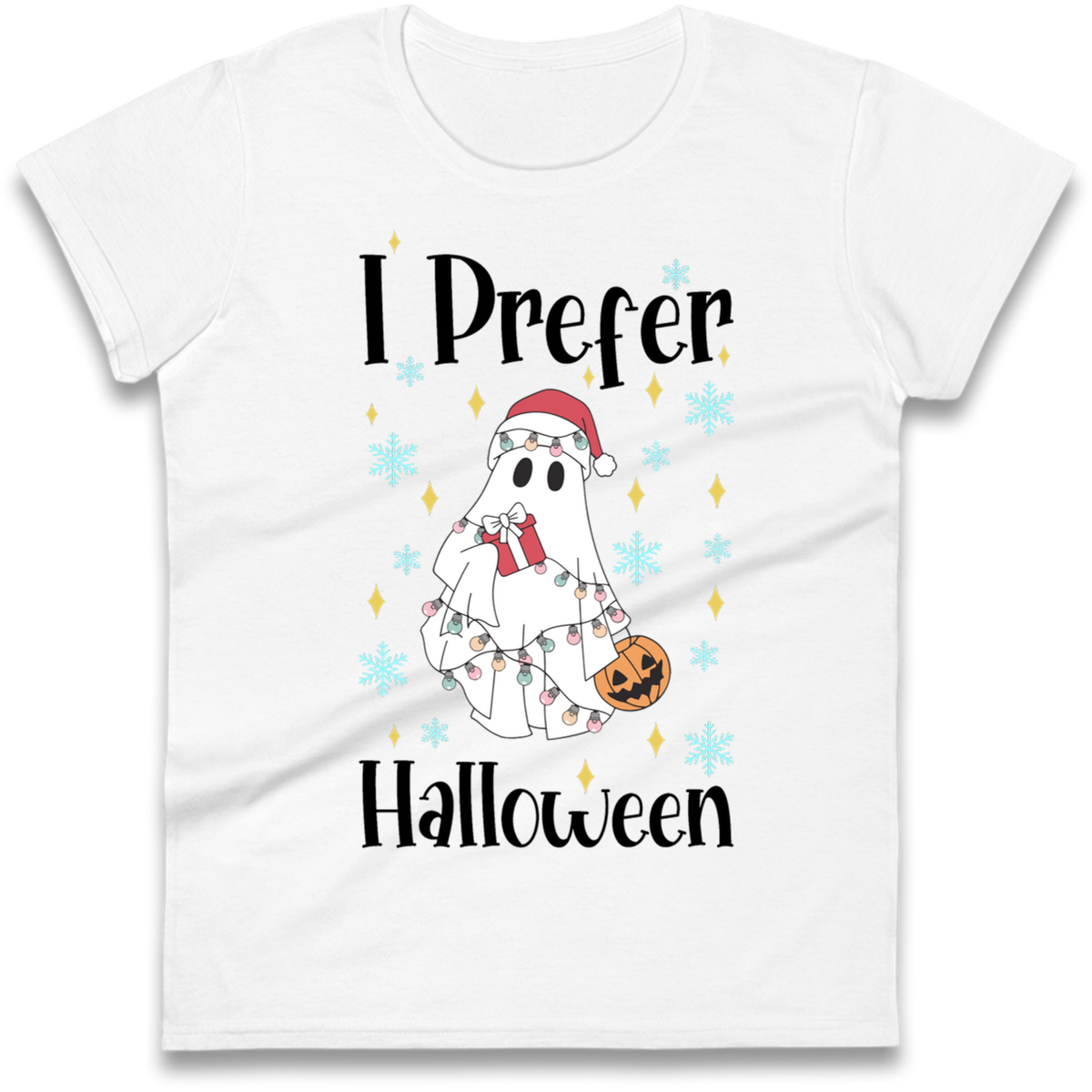 Halloween Christmas Crossover Ladies T-Shirt
