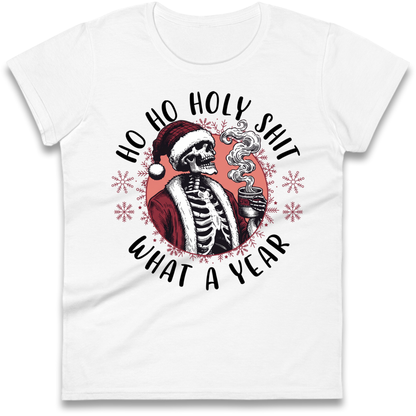 HO HO Holy Santa Ladies T-Shirt
