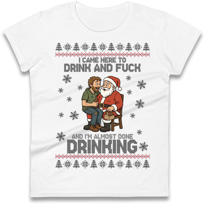 Rude Santa Graphic Ladies T-Shirt
