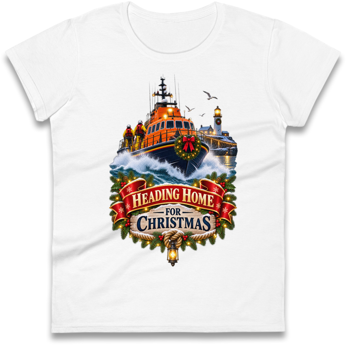 RNLI Christmas Ladies T-Shirt